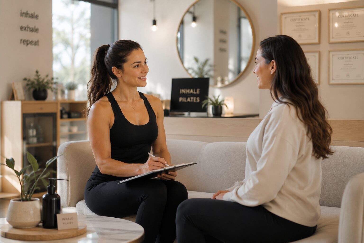 Stüdyomaya Pilates'te eğitmenle ön görüşme, Mersin Mezitli